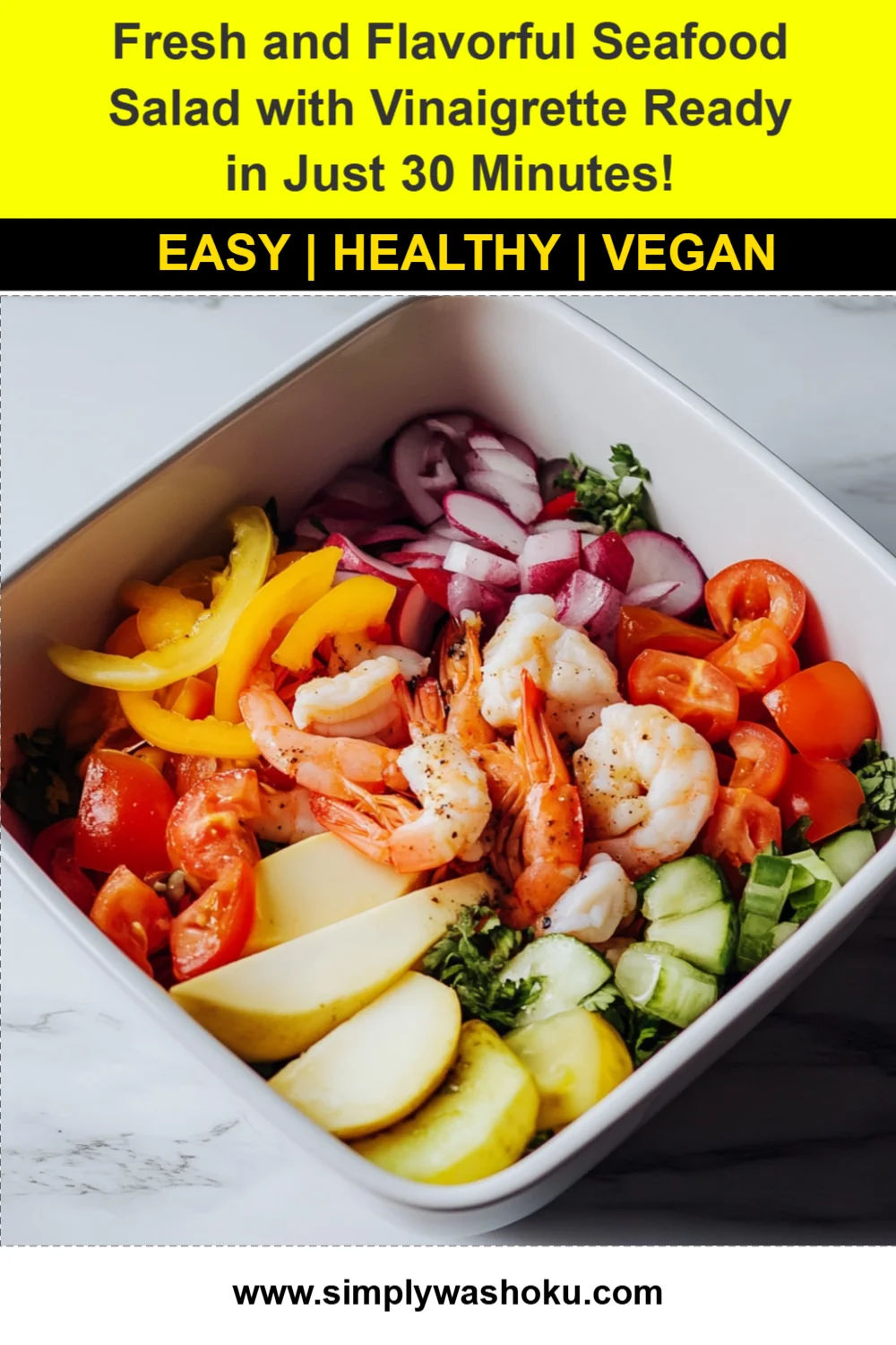 Fresh and Flavorful Seafood Salad with Vinaigrette Ready in Just 30 Minutes!