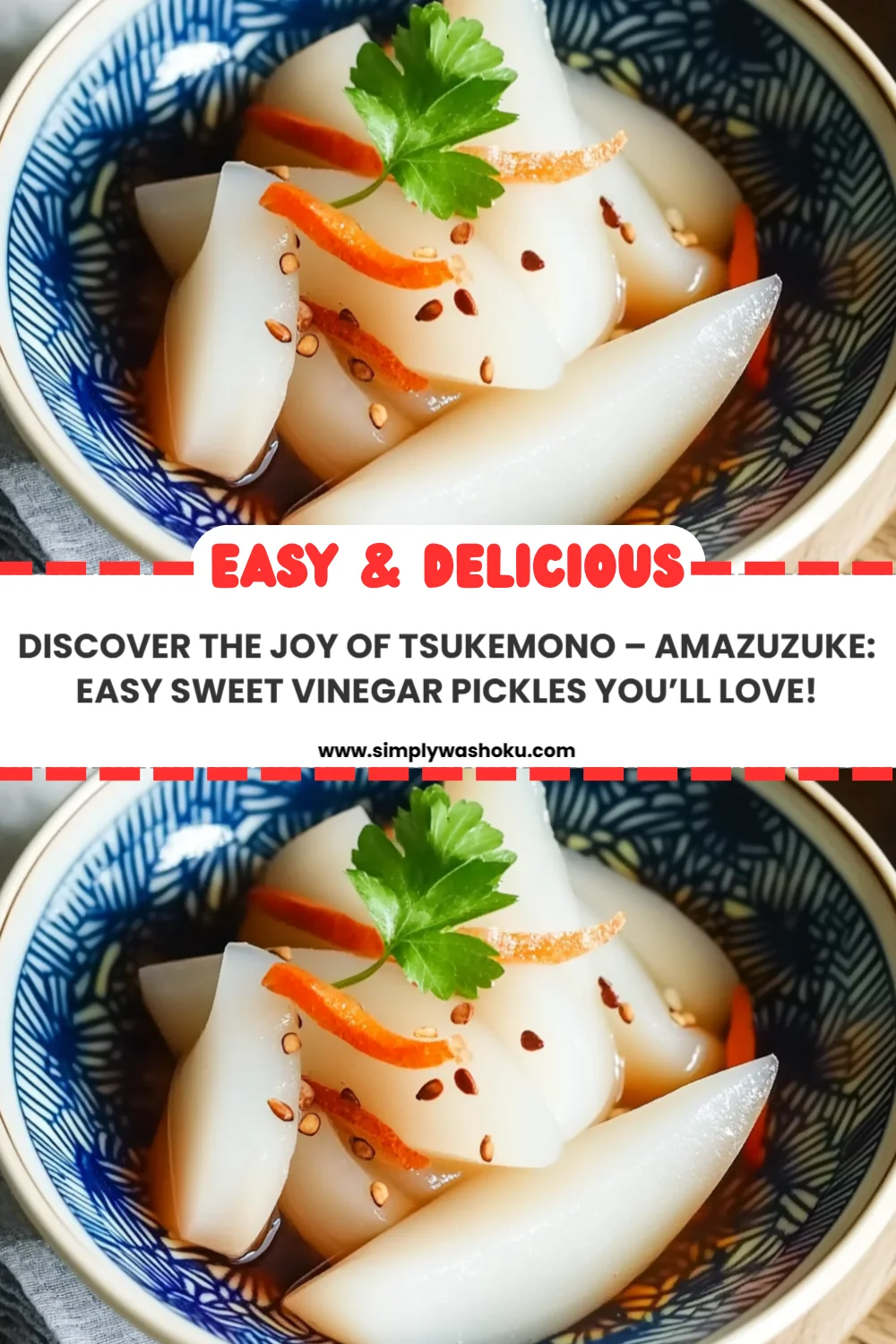 Discover the Joy of Tsukemono – Amazuzuke: Easy Sweet Vinegar Pickles You’ll Love!