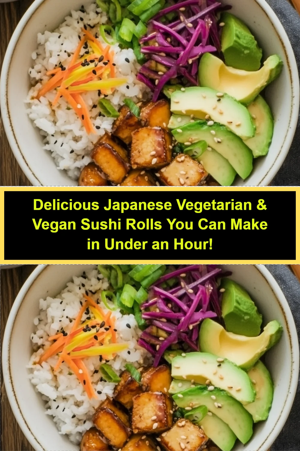 Delicious Japanese Vegetarian & Vegan Sushi Rolls You Can Make in Under an Hour!