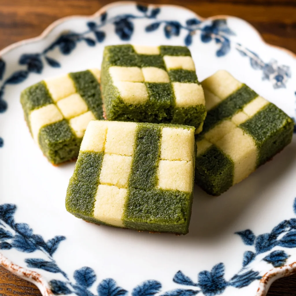 Delicious Matcha Checkerboard Cookies Recipe