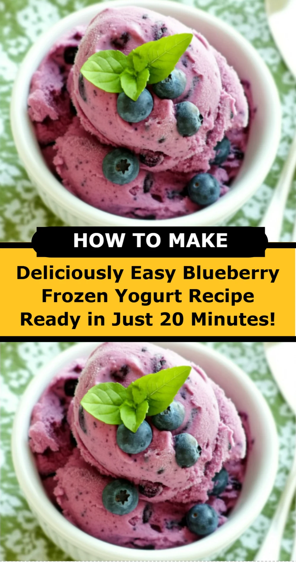 Deliciously Easy Blueberry Frozen Yogurt Recipe Ready in Just 20 Minutes!