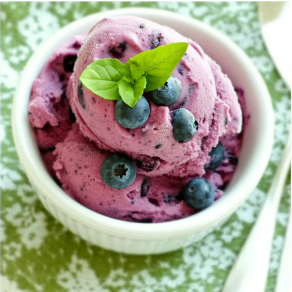 Deliciously Easy Blueberry Frozen Yogurt Recipe
