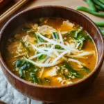 Spicy Pork and Bean Sprout Miso Soup Recipe